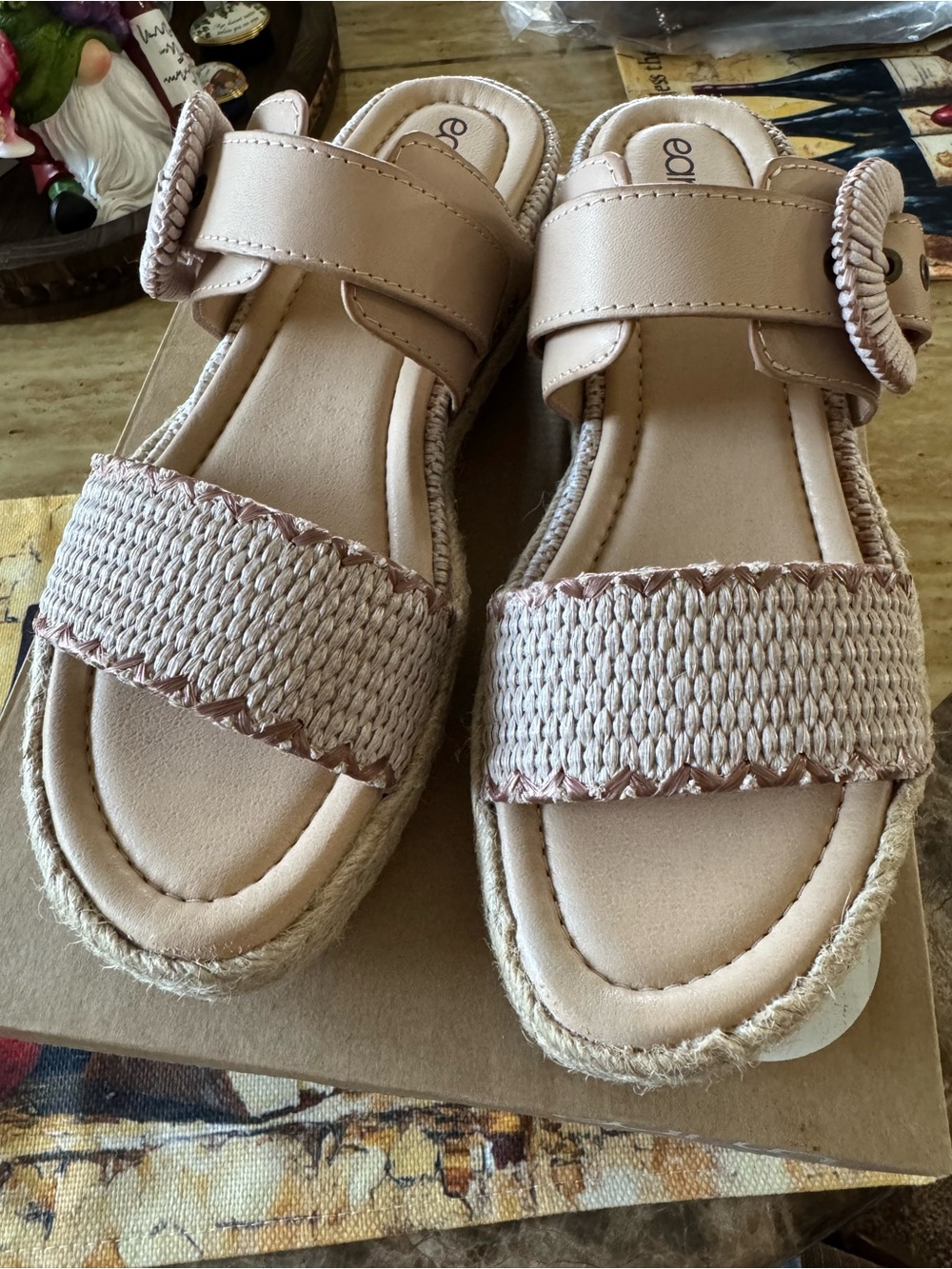 Earth Women's Espadrille Sandals in Blush Tan NIB 10 M